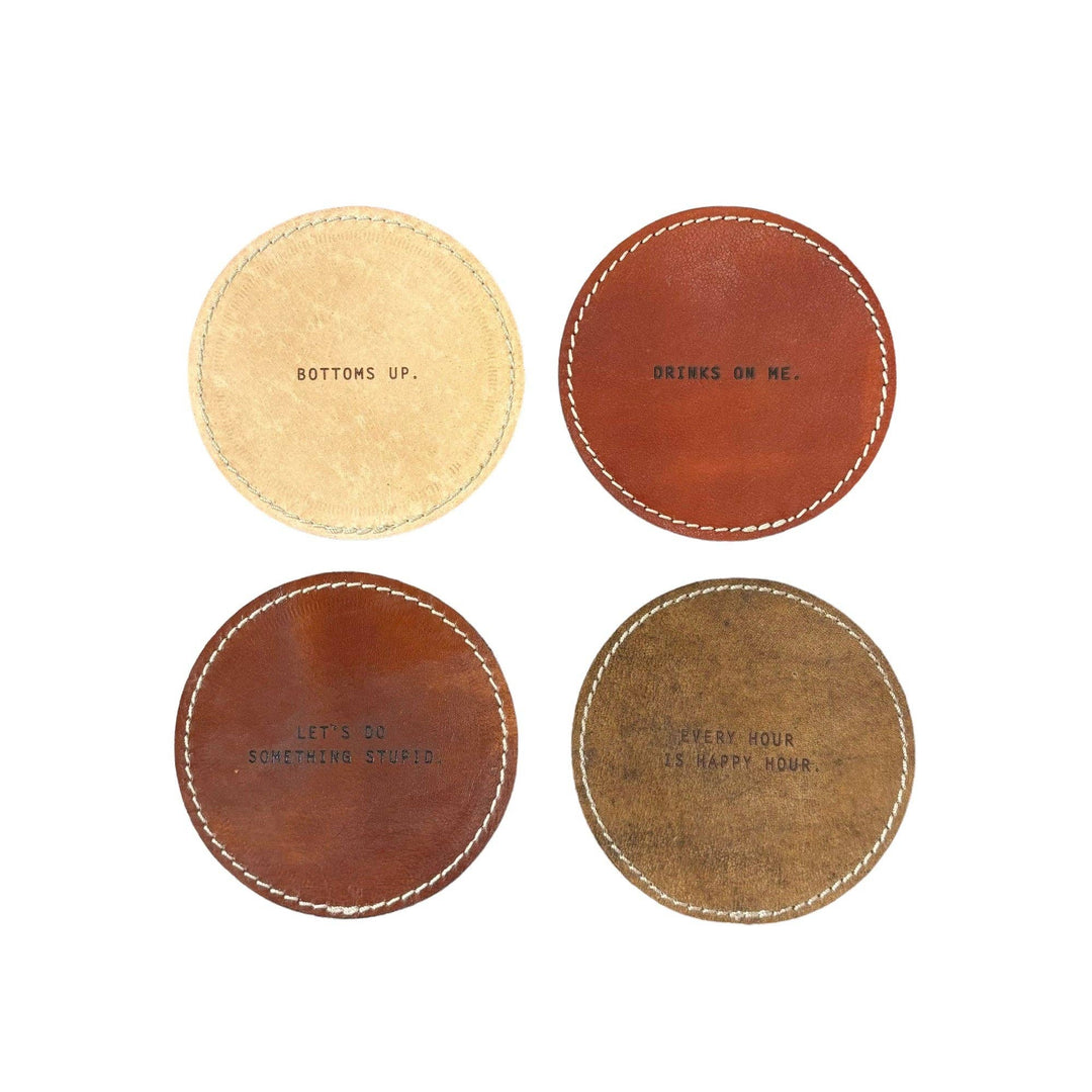 Funny Leather Coasters