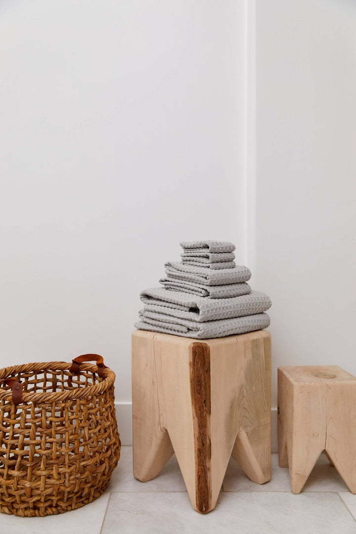 Geometry Stone Waffle Washcloth Set