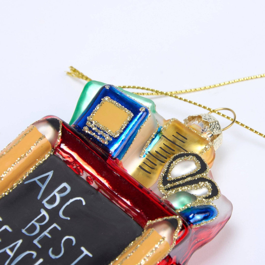 Glass Best Teacher Ornament