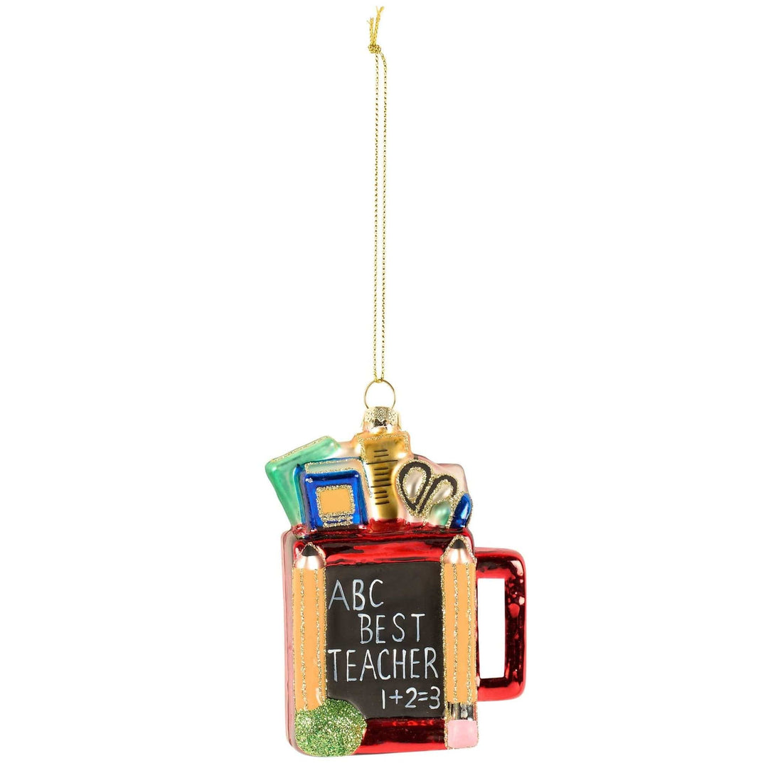 Glass Best Teacher Ornament