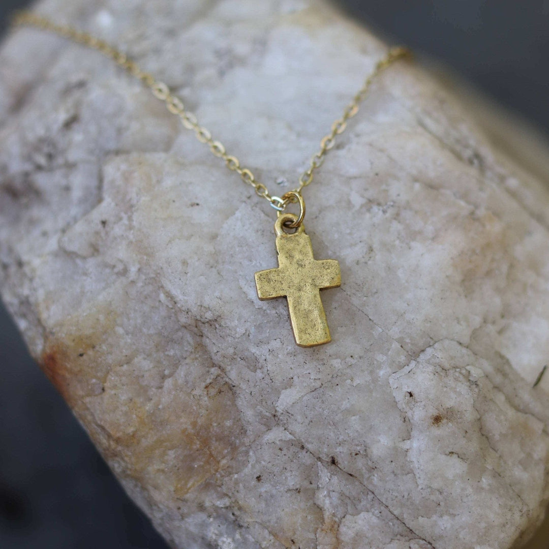Gold Cross Necklace - Small Batch Specialty Gifts