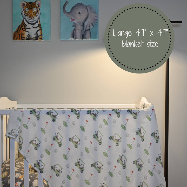 Golf A Round Baby Swaddle Blanket - Small Batch Specialty Gifts