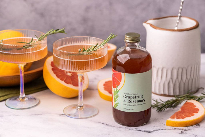 Grapefruit & Rosemary Cocktail and Mocktail Mixer, 16 fl oz - Small Batch Specialty Gifts