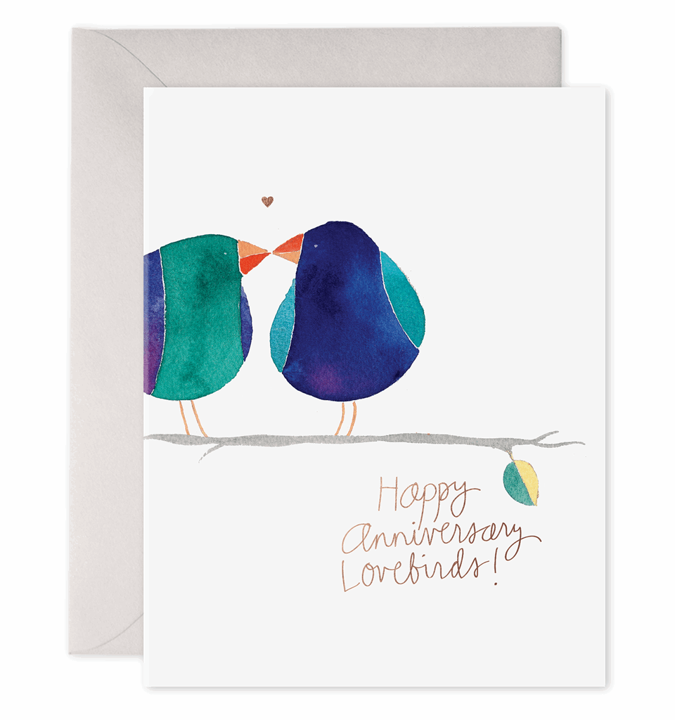 Lovebirds | Anniversary Greeting Card - Small Batch Specialty Gifts