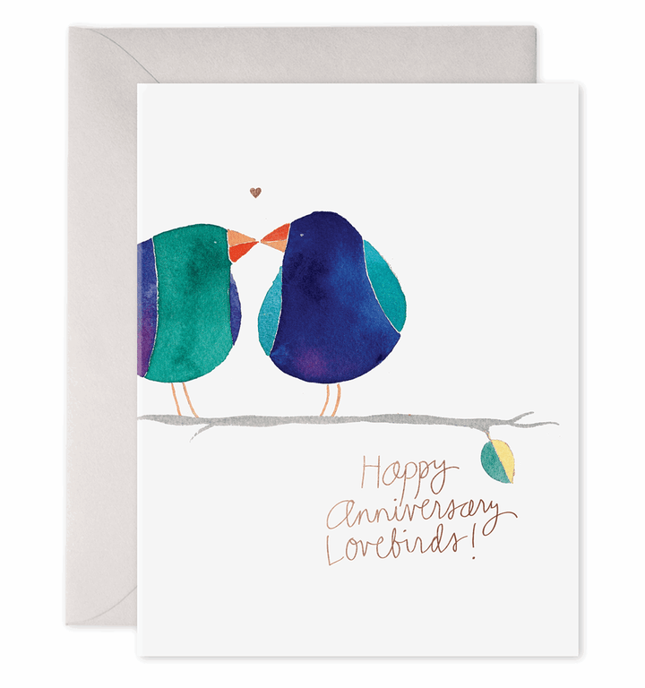 Lovebirds | Anniversary Greeting Card - Small Batch Specialty Gifts