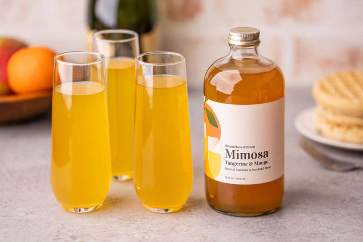 Mimosa Mixer w/ Tangerine & Mango for Cocktails and Mocktails, 16 fl oz - Small Batch Specialty Gifts