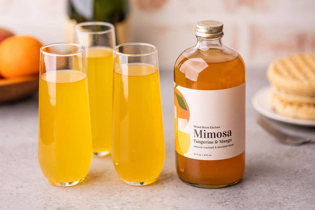 Mimosa Mixer w/ Tangerine & Mango for Cocktails and Mocktails, 16 fl oz - Small Batch Specialty Gifts
