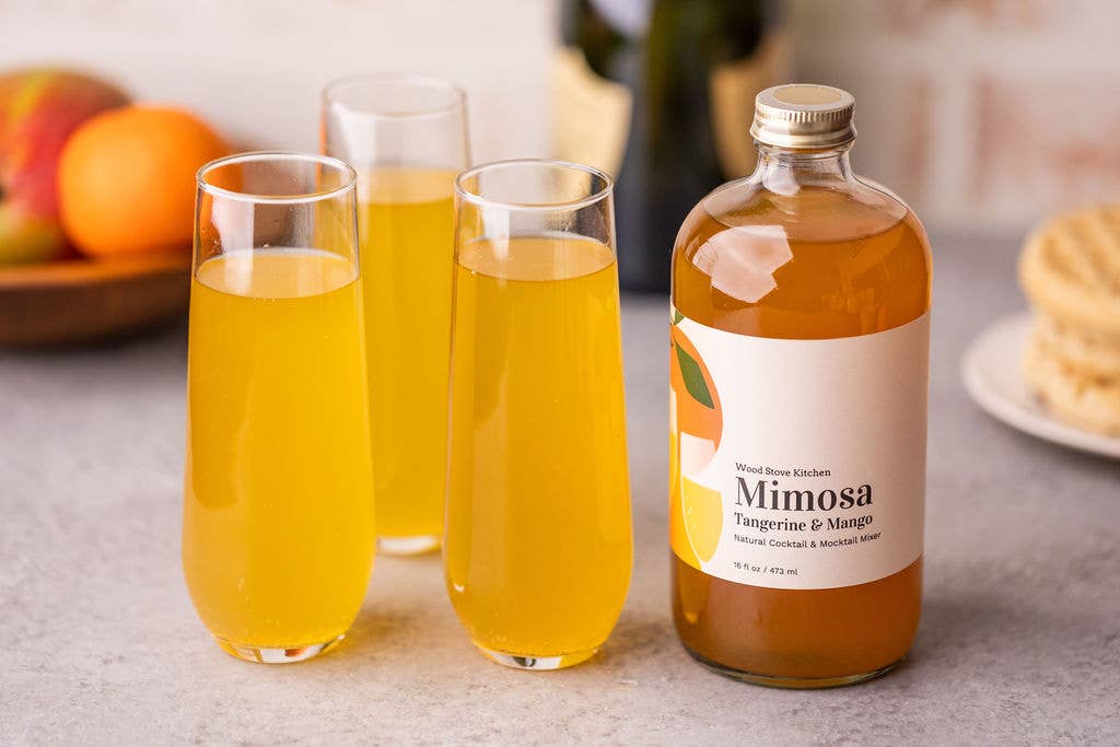 Mimosa Mixer w/ Tangerine & Mango for Cocktails and Mocktails, 16 fl oz - Small Batch Specialty Gifts