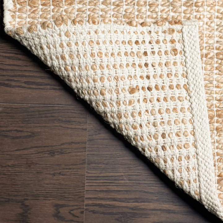 Monterey Jute/Cotton Runner Rug - Natural Jute/Ivory - 2'x5' - Small Batch Specialty Gifts