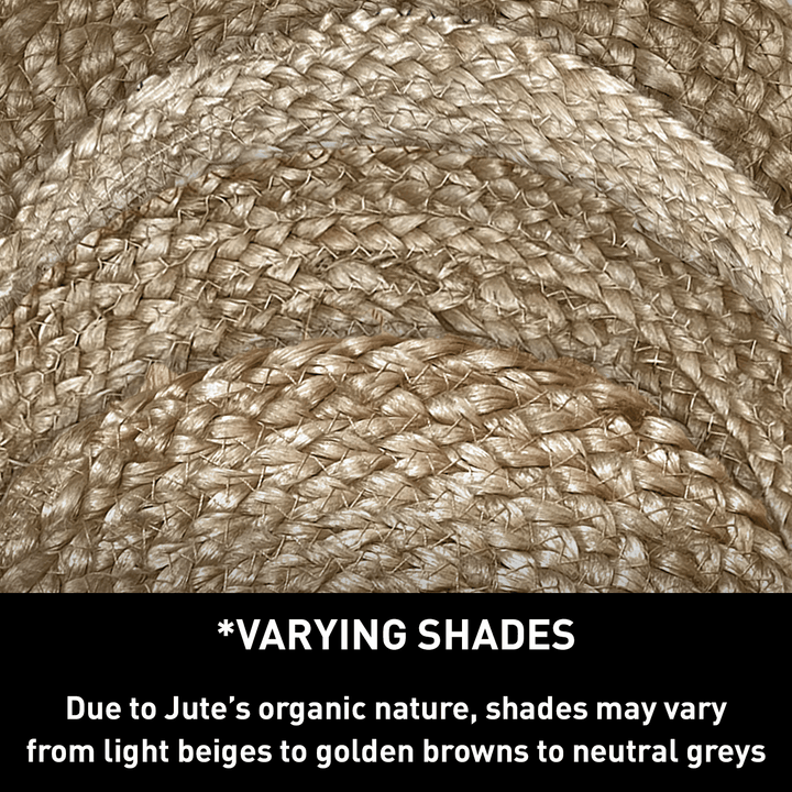 Natural Jute Hand Braided Round Placemats, Set of 4, 15 Inch - Small Batch Specialty Gifts