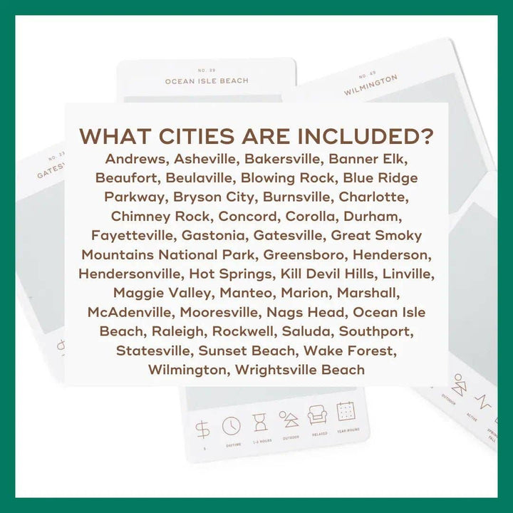 North Carolina Adventure Bucket List - Small Batch Specialty Gifts