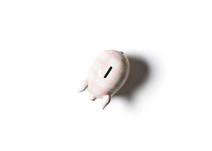 Pink Gingham Piggy Bank - Small Batch Specialty Gifts