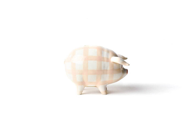 Pink Gingham Piggy Bank - Small Batch Specialty Gifts