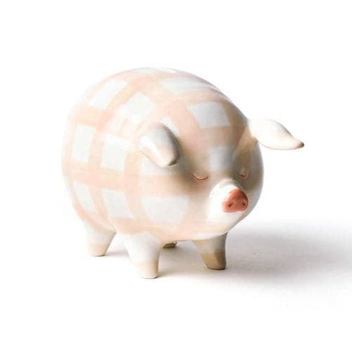 Pink Gingham Piggy Bank - Small Batch Specialty Gifts