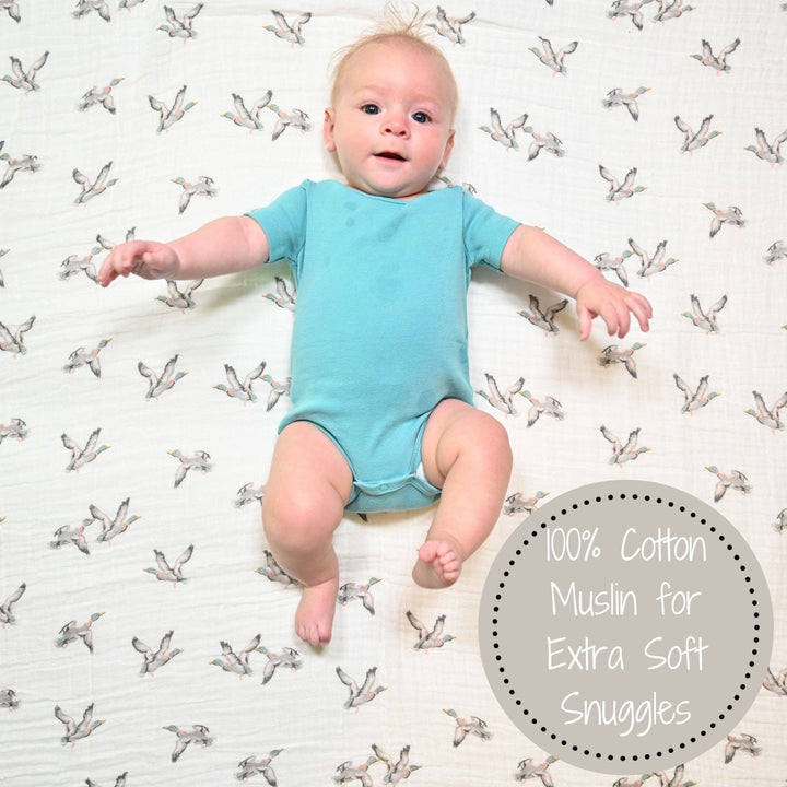 Quackin'up Baby Muslin Cotton Blanket - Small Batch Specialty Gifts