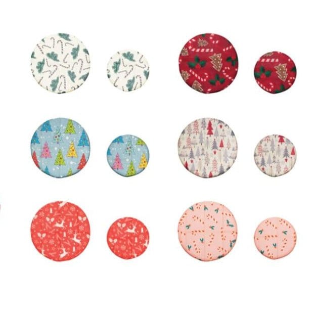 Reusable Fabric Beeswax Food Covers – Set of 2