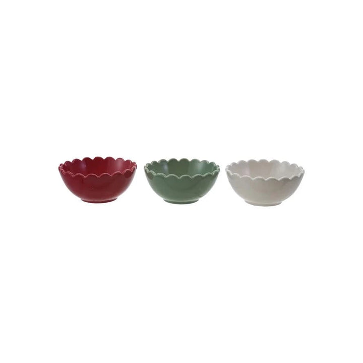 Scalloped Bowls, Set of 3