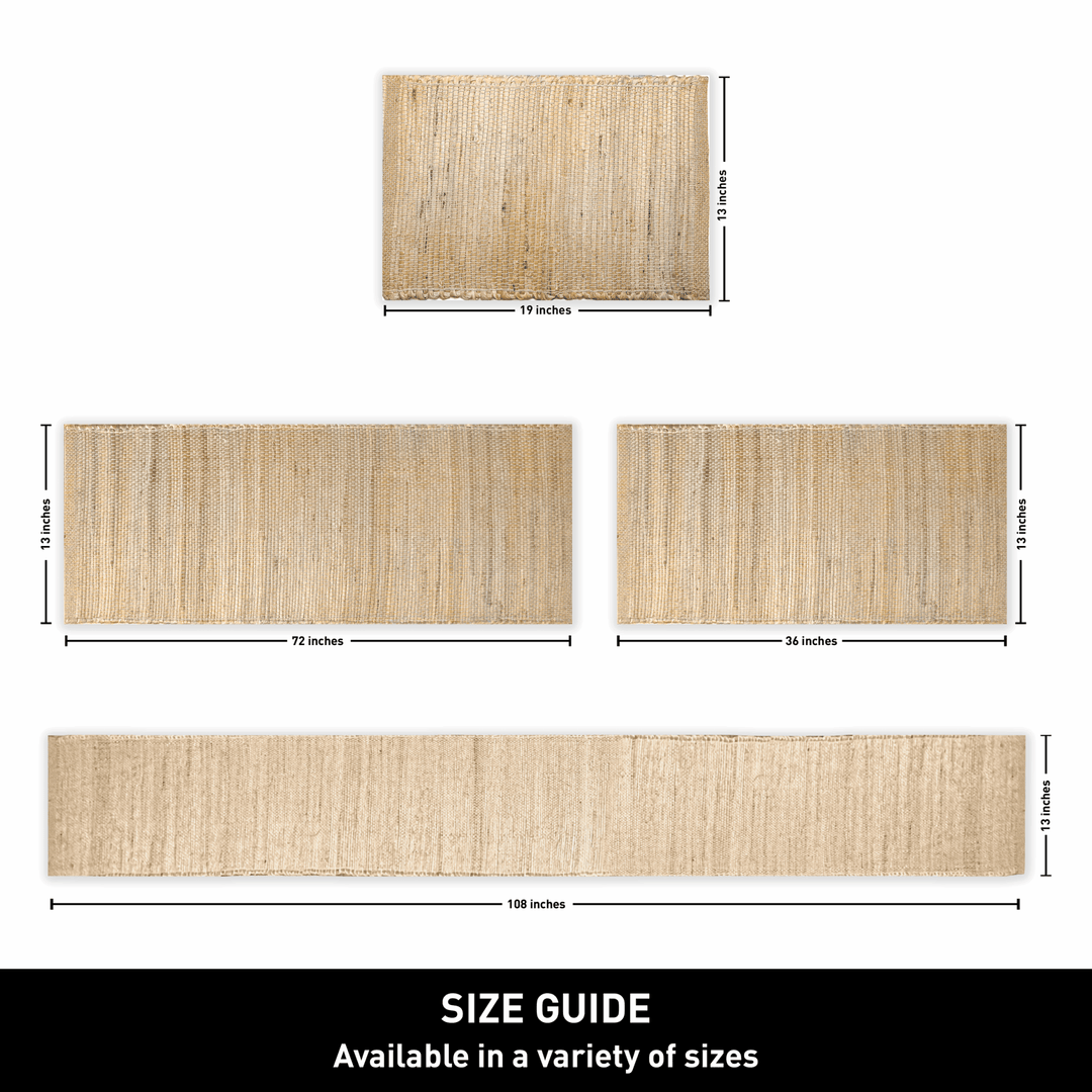 Set of 4 Jute & Hemp Placemats, 13x19 Inch - Small Batch Specialty Gifts
