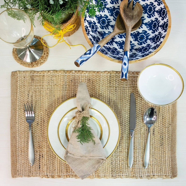 Set of 4 Jute & Hemp Placemats, 13x19 Inch - Small Batch Specialty Gifts