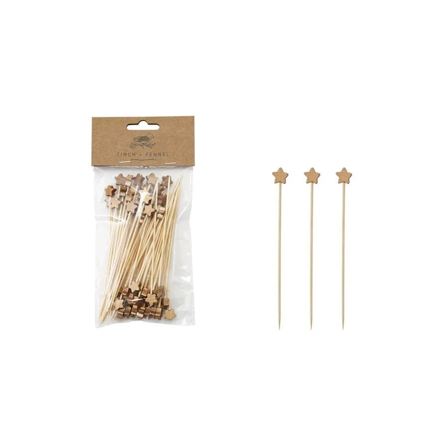 Star Shaped Bamboo Skewers