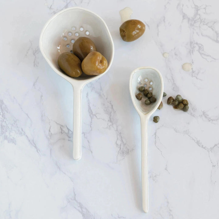 Stoneware Strainer Spoon - Small Batch Specialty Gifts