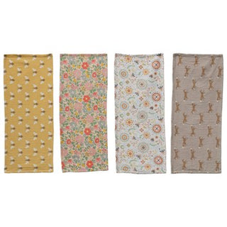 Burp cloths are life savers when a little one is around, and these are so cute!!  With bright floral or animal patterns, these cloths look great while they protect your clothes from baby's little accidents.  (24.25"L x 10"W x 0.125"H.) 