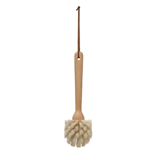 Not just another dish brush, this brush is made from beech wood. It is ideal for cleaning large pots or other projects that require a large brush. Rounding off this brush is a genuine leather strap. 