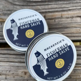 We call this serious protection from dry skin. A perfect follow-up to your Fisherman Hand Scrub, our MacKenzie’s Fisherman Hand Salve is full of only the best natural skin conditioners with the fresh smell of lemon essential oil and ready to tackle the driest skin. Toss one in your tackle box and another in your pocket for after you dock.
