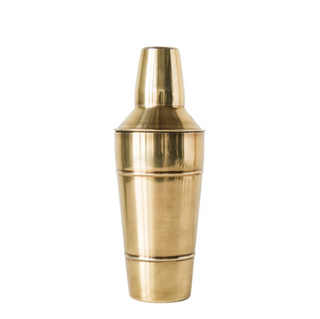Become a master mixologist in no time with the help of this sophisticated cocktail shaker. A must-have accessory for the home bar, it's finished in gleaming brass.  3-1/2" Round x 10"H 24 oz. Stainless Steel Cocktail Shaker, Brass Finish