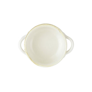 Featuring scalloped edges and a bright, beautiful hue, the Italian Bakers Small Handled Round Baker is handcrafted of Italian stoneware in Umbria. This unique size and fun shape is perfect for all gatherings and family get-togethers.  7.5"L, 5.25"W, 16oz