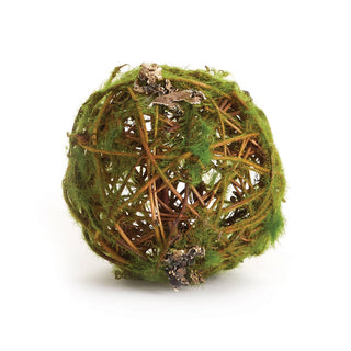 Mossy Wrapped Twig Orb 4"