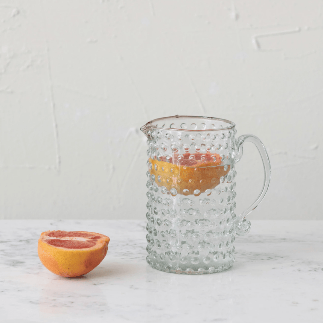 Glass Hobnail Pitcher - Small Batch Specialty Gifts
