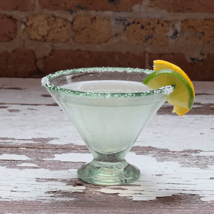Green Rim Margarita Glass - Small Batch Specialty Gifts