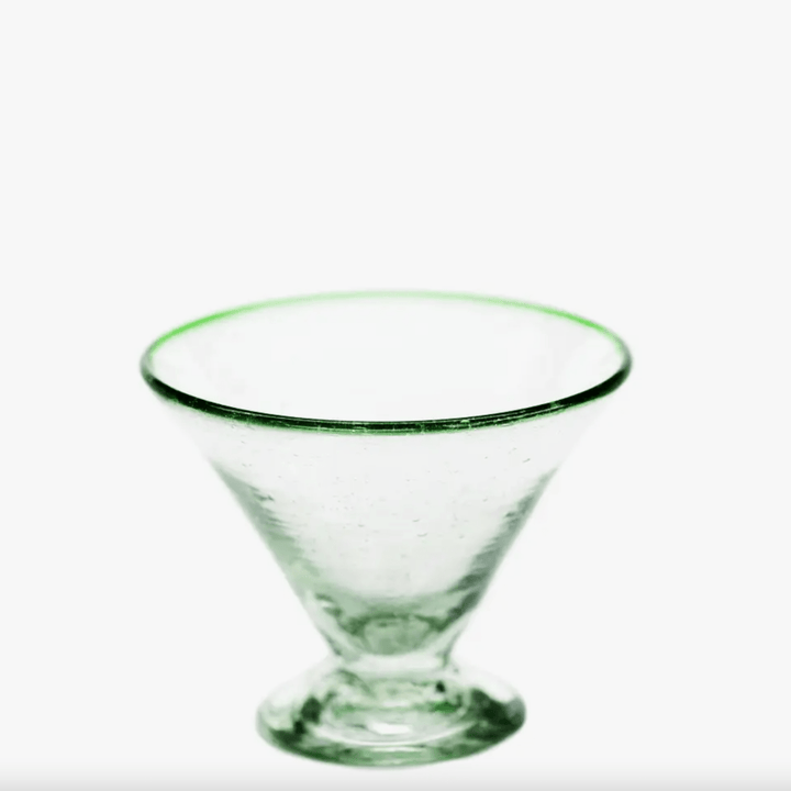 Green Rim Margarita Glass - Small Batch Specialty Gifts