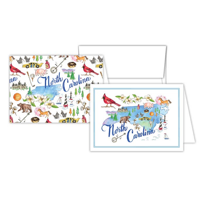 North Carolina Handpainted Note Cards - Small Batch Specialty Gifts