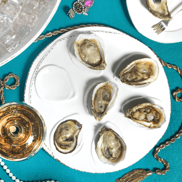 Vietri Lastra White Oyster Plate
